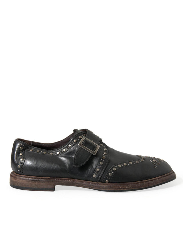 Dolce & Gabbana Elegant Calfskin Leather Monk Straps - Hilstor