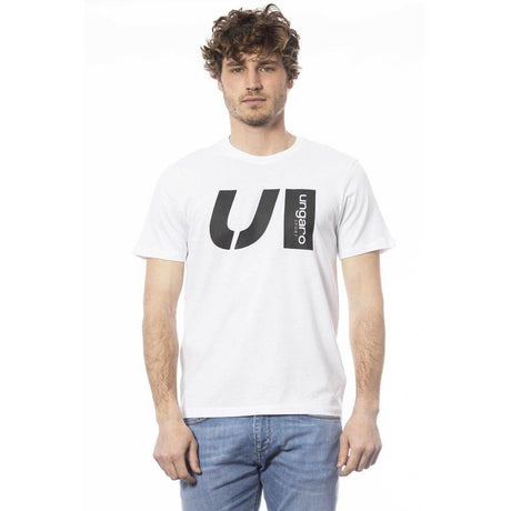 Ungaro Sport White Cotton Men T-Shirt - Hilstor