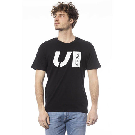 Ungaro Sport Black Cotton Men T-Shirt - Hilstor