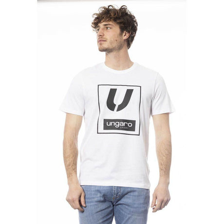Ungaro Sport White Cotton Men T-Shirt - Hilstor