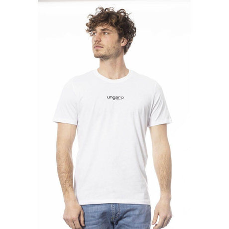 Ungaro Sport White Cotton Men T-Shirt - Hilstor