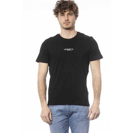 Ungaro Sport Black Cotton Men T-Shirt - Hilstor