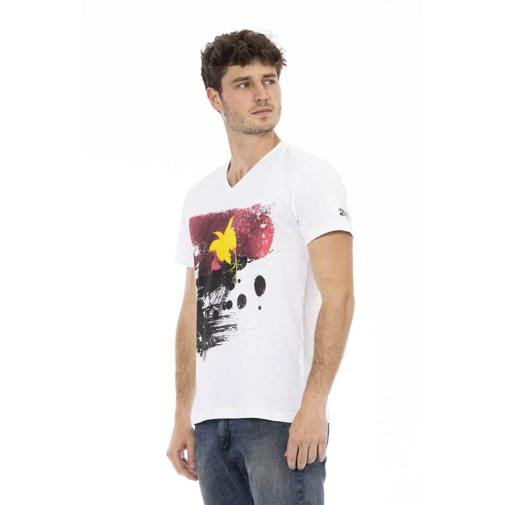 Trussardi Action White Cotton Men's T-Shirt - Hilstor