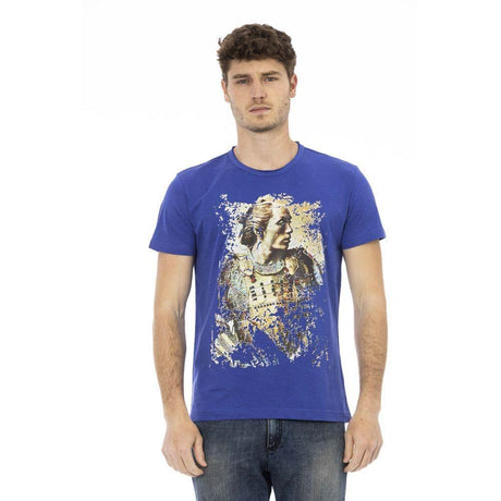 Trussardi Action Blue Cotton Men T-Shirt - Hilstor