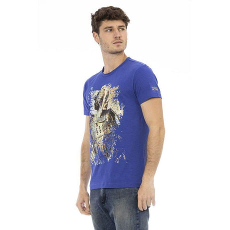 Trussardi Action Blue Cotton Men T-Shirt - Hilstor