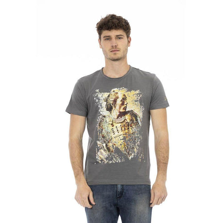 Trussardi Action Gray Cotton Men T-Shirt - Hilstor