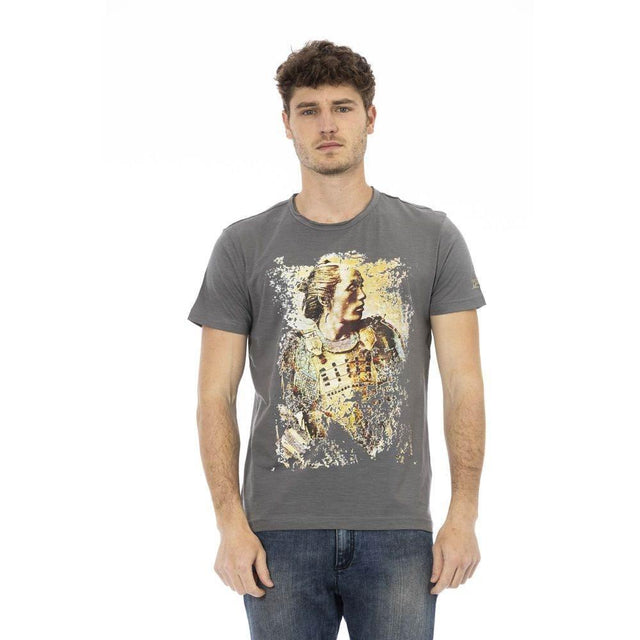 Trussardi Action Gray Cotton Men T-Shirt - Hilstor