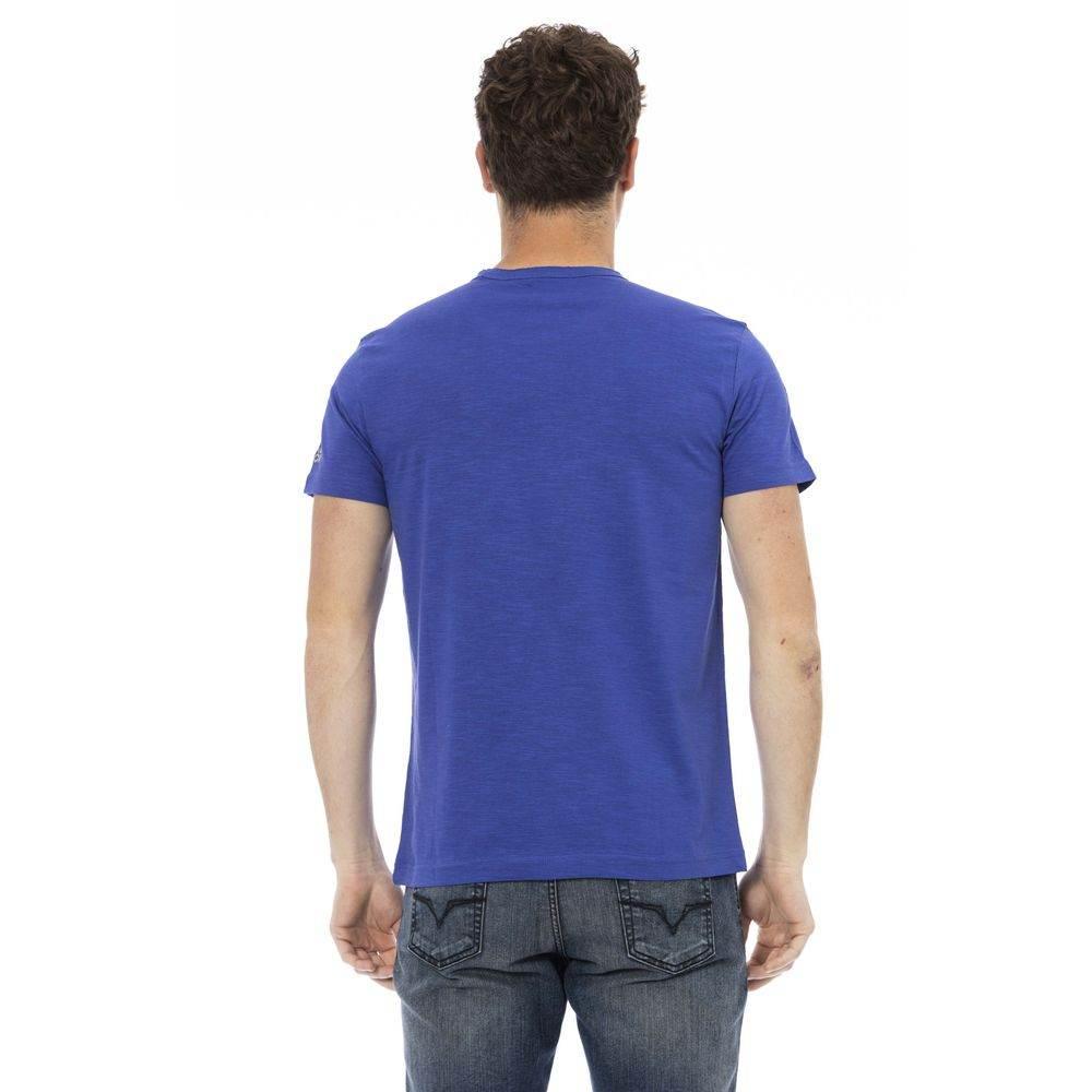 Trussardi Action Blue Cotton Men T-Shirt - Hilstor