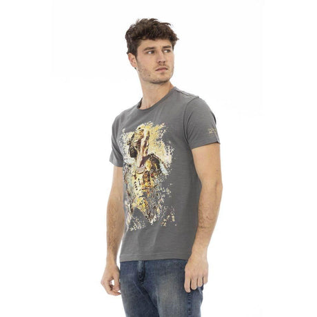 Trussardi Action Gray Cotton Men T-Shirt - Hilstor