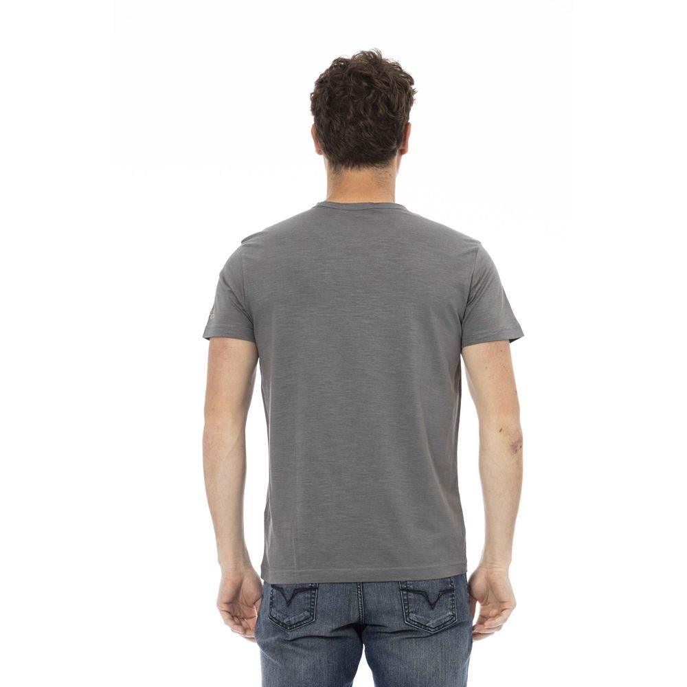Trussardi Action Gray Cotton Men T-Shirt - Hilstor