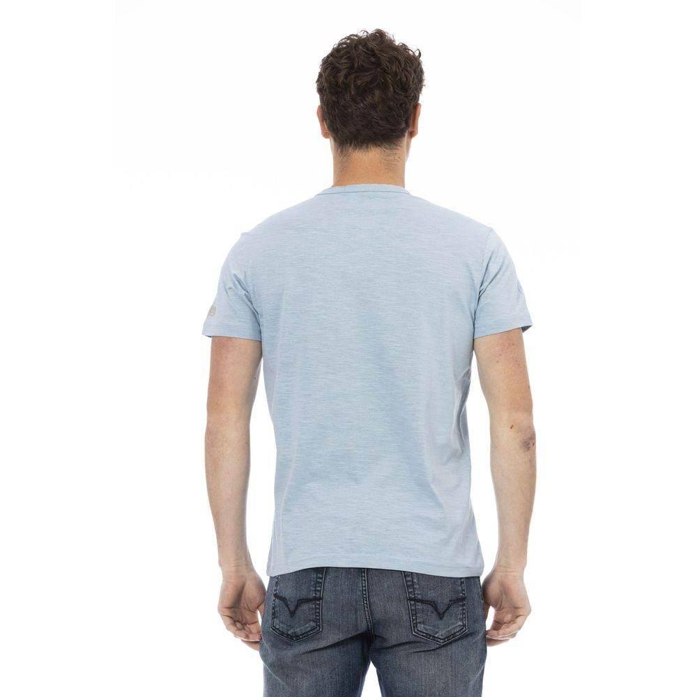 Trussardi Action Light Blue Cotton Men T-Shirt - Hilstor