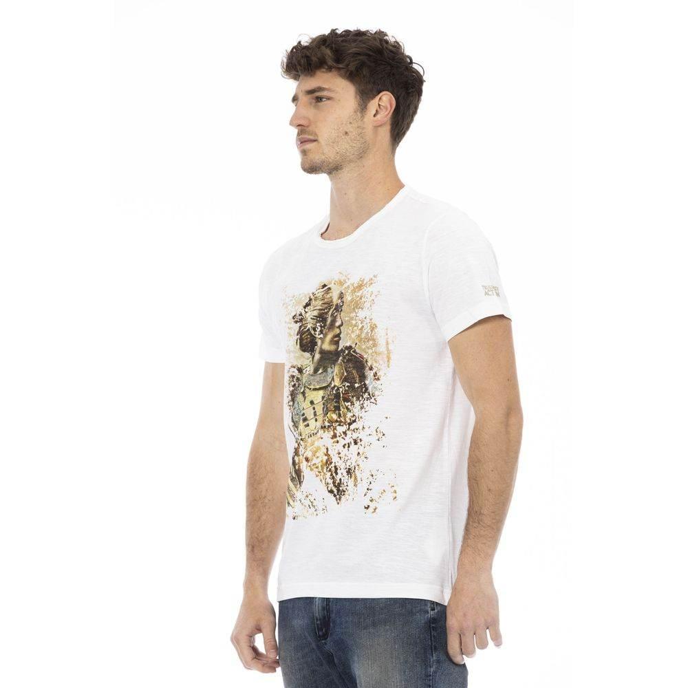 Trussardi Action White Cotton Men T-Shirt - Hilstor