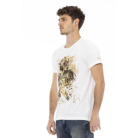 Trussardi Action White Cotton Men T-Shirt - Hilstor