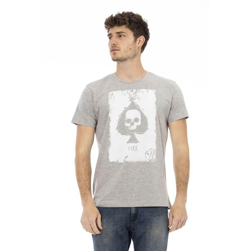 Trussardi Action Gray Cotton Men T-Shirt - Hilstor