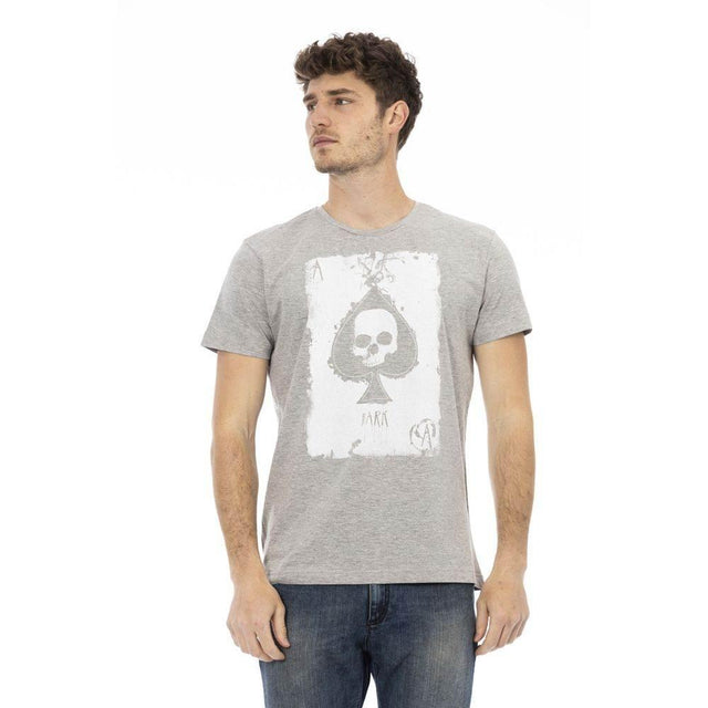 Trussardi Action Gray Cotton Men T-Shirt - Hilstor