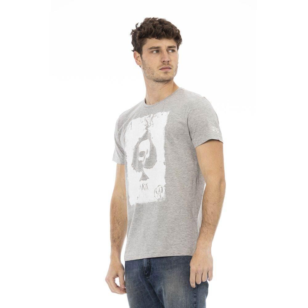 Trussardi Action Gray Cotton Men T-Shirt - Hilstor