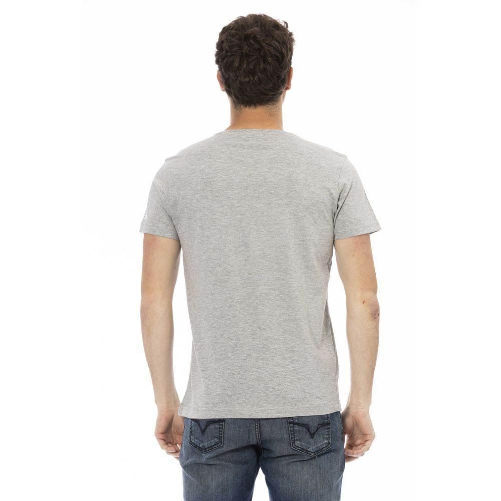 Trussardi Action Gray Cotton Men T-Shirt - Hilstor