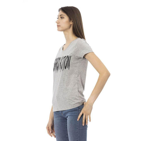 Trussardi Action Gray Cotton Women T-Shirt - Hilstor