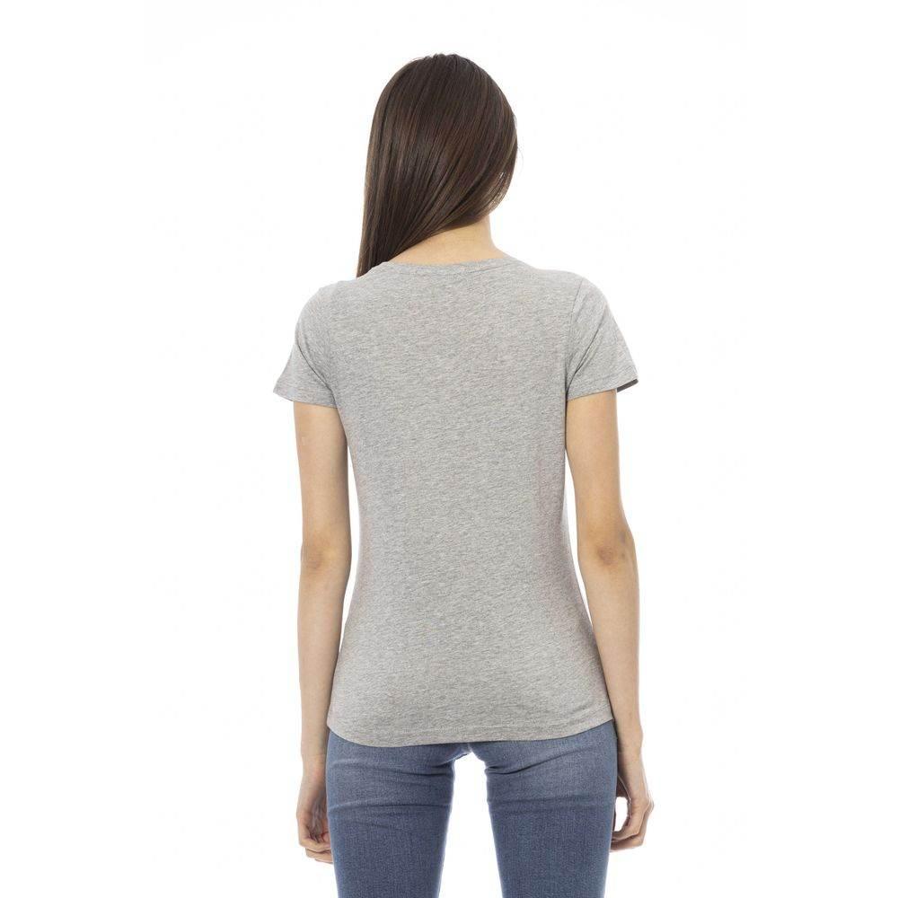 Trussardi Action Gray Cotton Women T-Shirt - Hilstor