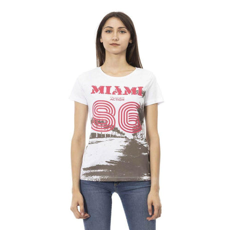 Trussardi Action White Cotton Women T-Shirt - Hilstor