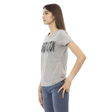 Trussardi Action Gray Cotton Women T-Shirt - Hilstor