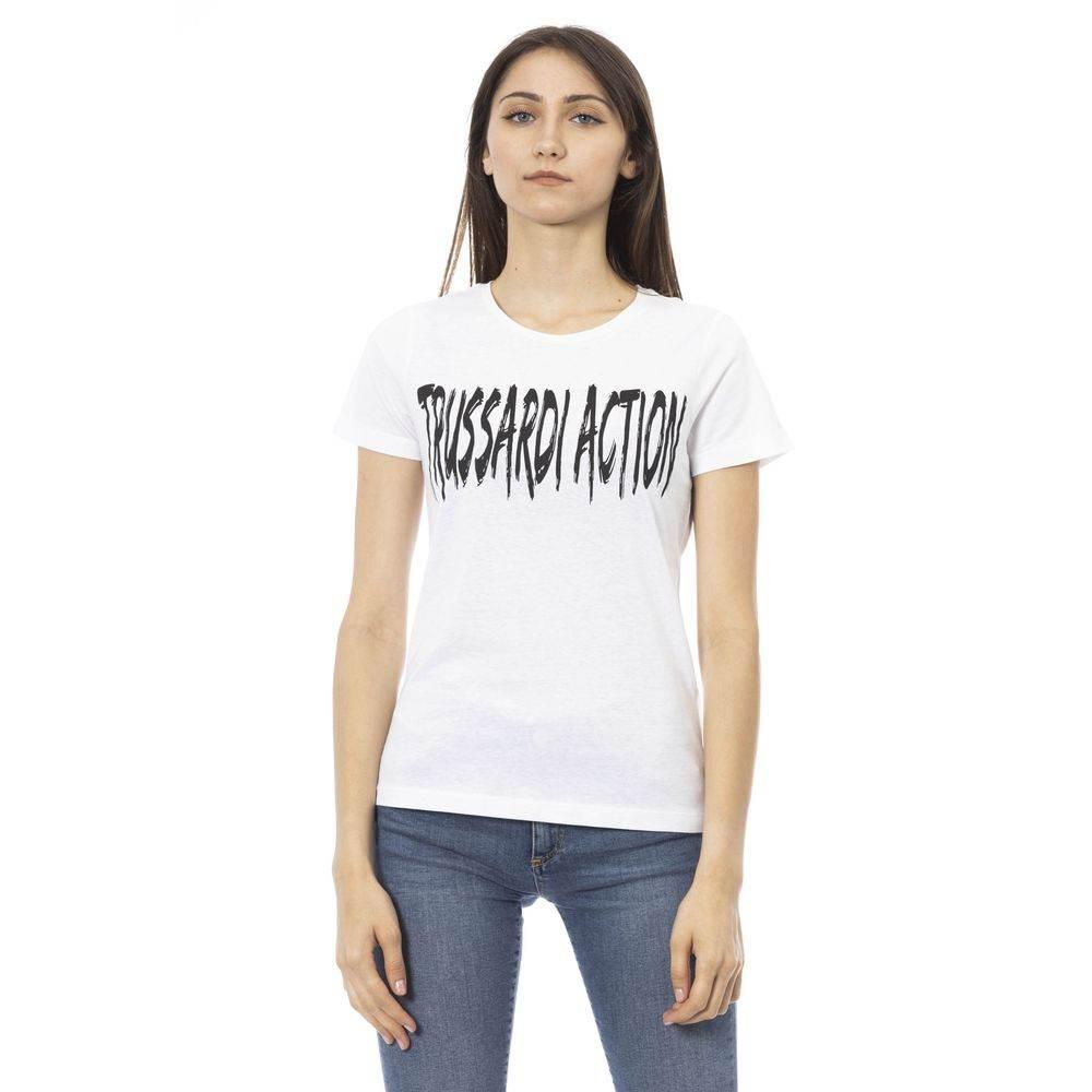 Trussardi Action White Cotton Women T-Shirt - Hilstor