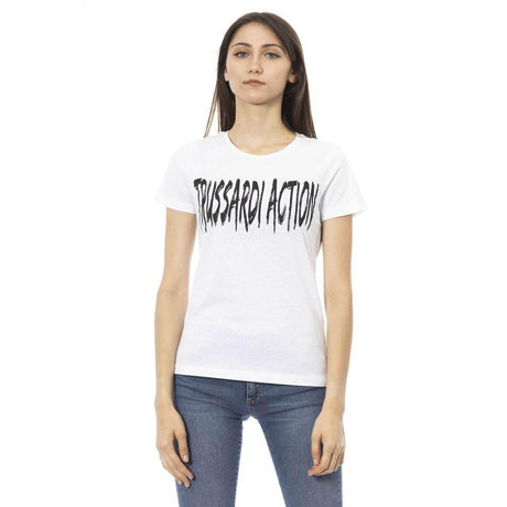Trussardi Action White Cotton Women T-Shirt - Hilstor