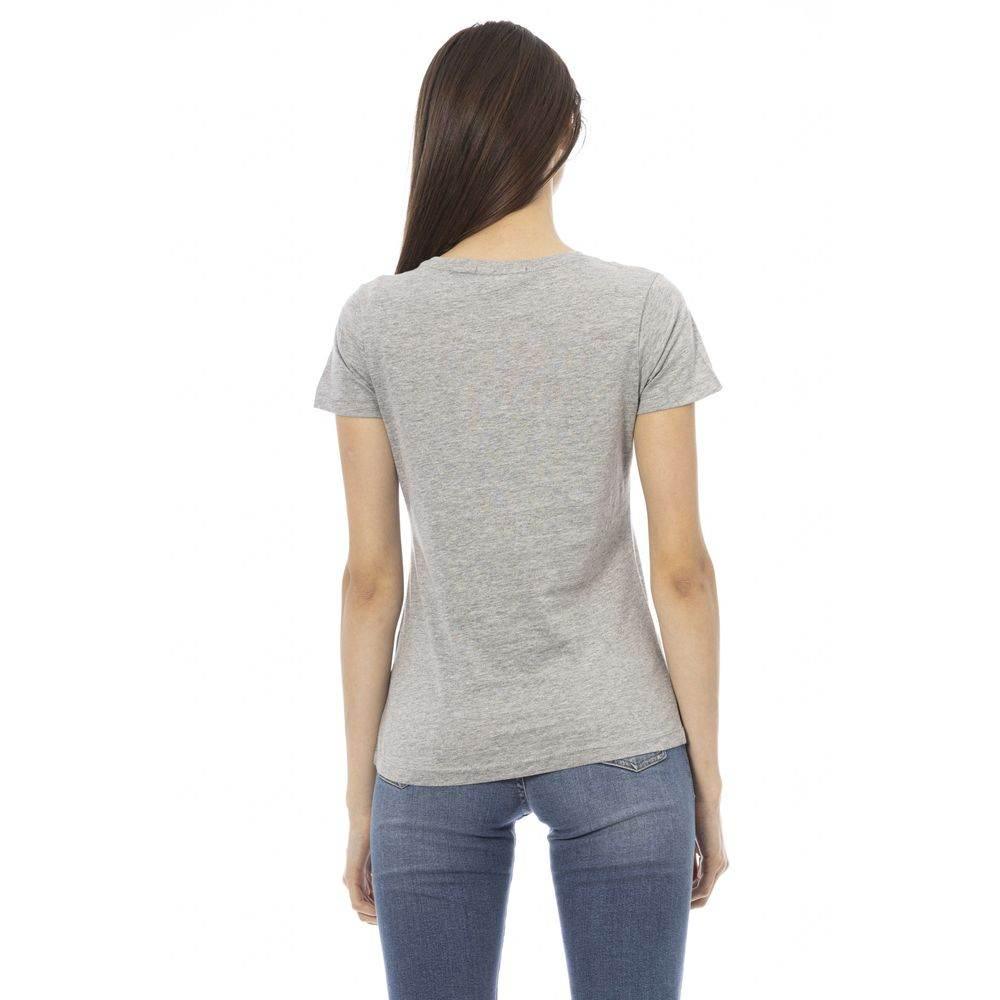 Trussardi Action Gray Cotton Women T-Shirt - Hilstor