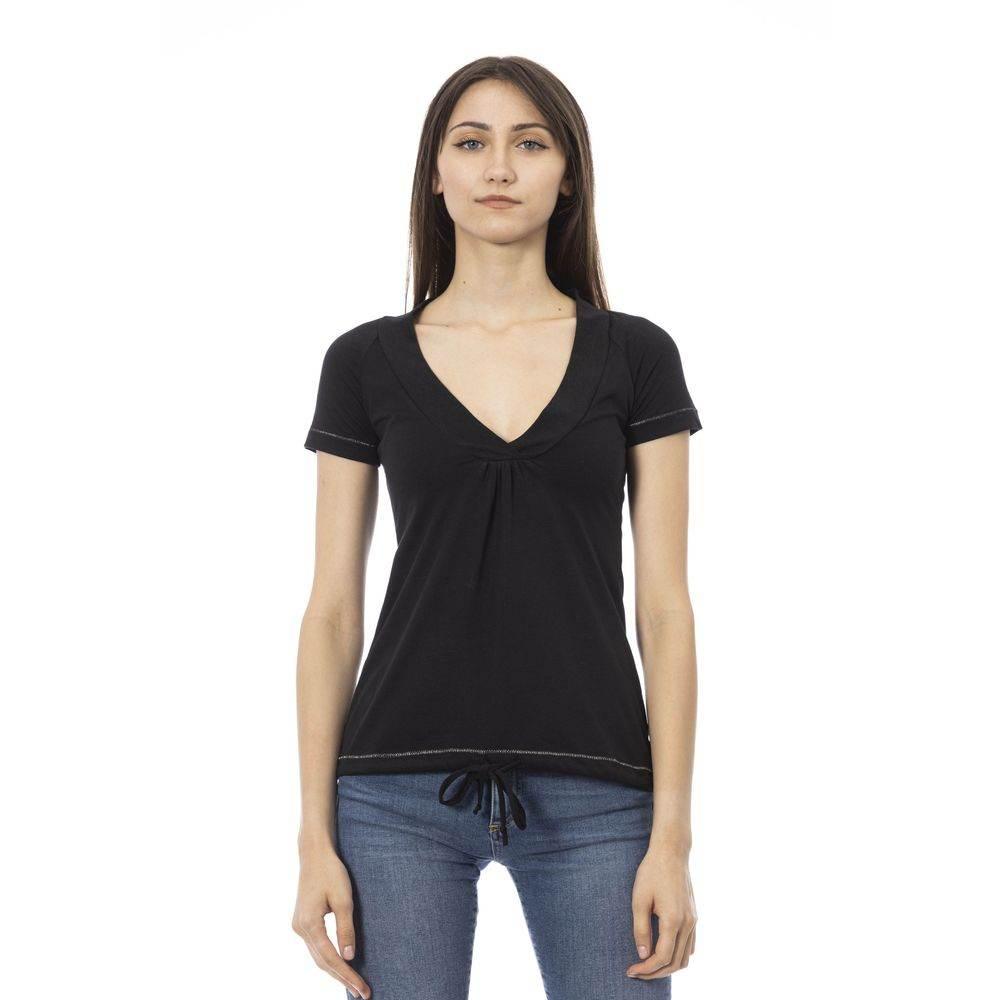 Trussardi Action Black Cotton Women T-Shirt - Hilstor