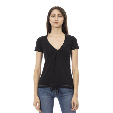 Trussardi Action Black Cotton Women T-Shirt - Hilstor