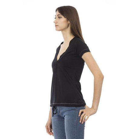 Trussardi Action Black Cotton Women T-Shirt - Hilstor