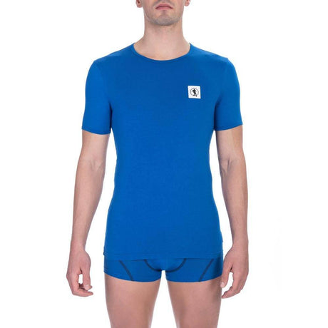 Bikkembergs Blue Cotton Men T-Shirt Twin Pack - Hilstor