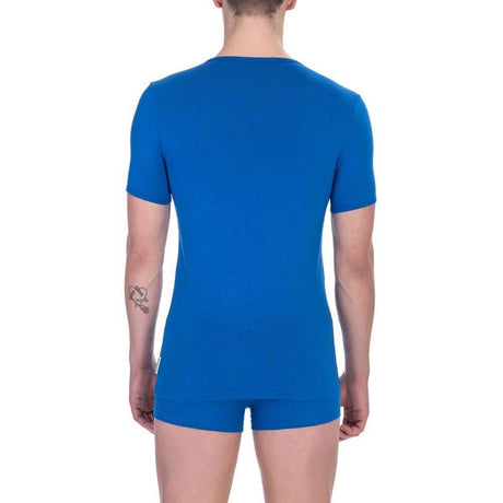 Bikkembergs Blue Cotton Men T-Shirt Twin Pack - Hilstor