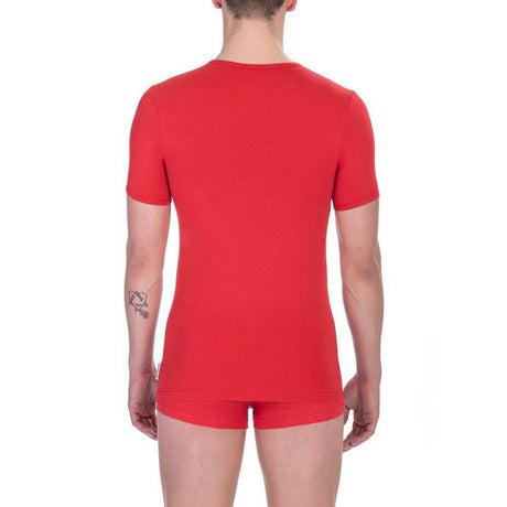 Bikkembergs Red Cotton Men T-Shirt - Hilstor