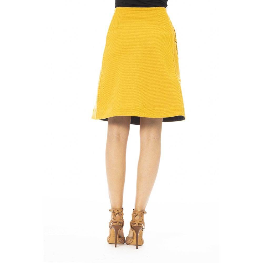 Jacob Cohen Yellow Wool Women Skirt - Hilstor