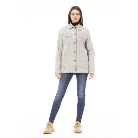 Jacob Cohen Gray Cotton Women Jacket - Hilstor