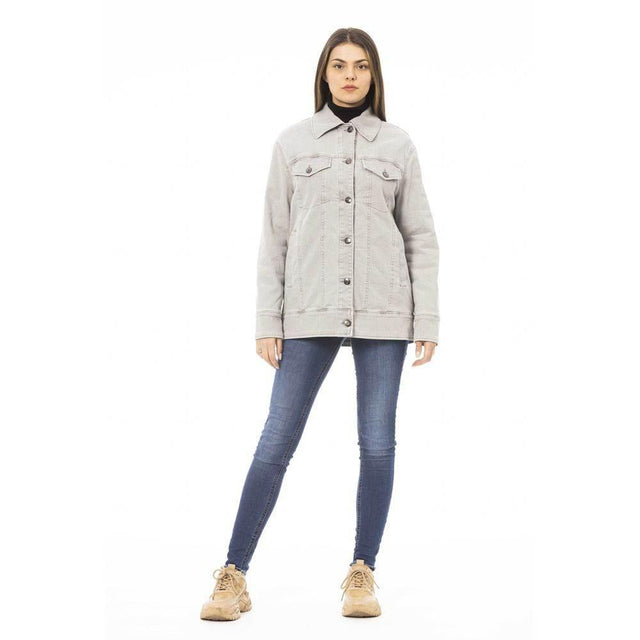 Jacob Cohen Gray Cotton Women Jacket - Hilstor