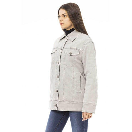 Jacob Cohen Gray Cotton Women Jacket - Hilstor