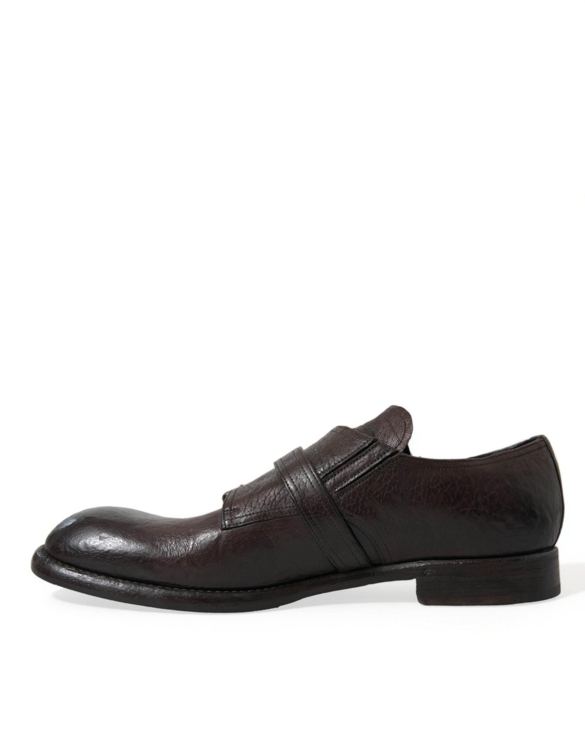 Dolce & Gabbana Elegant Triple Buckle Leather Dress Shoes - Hilstor