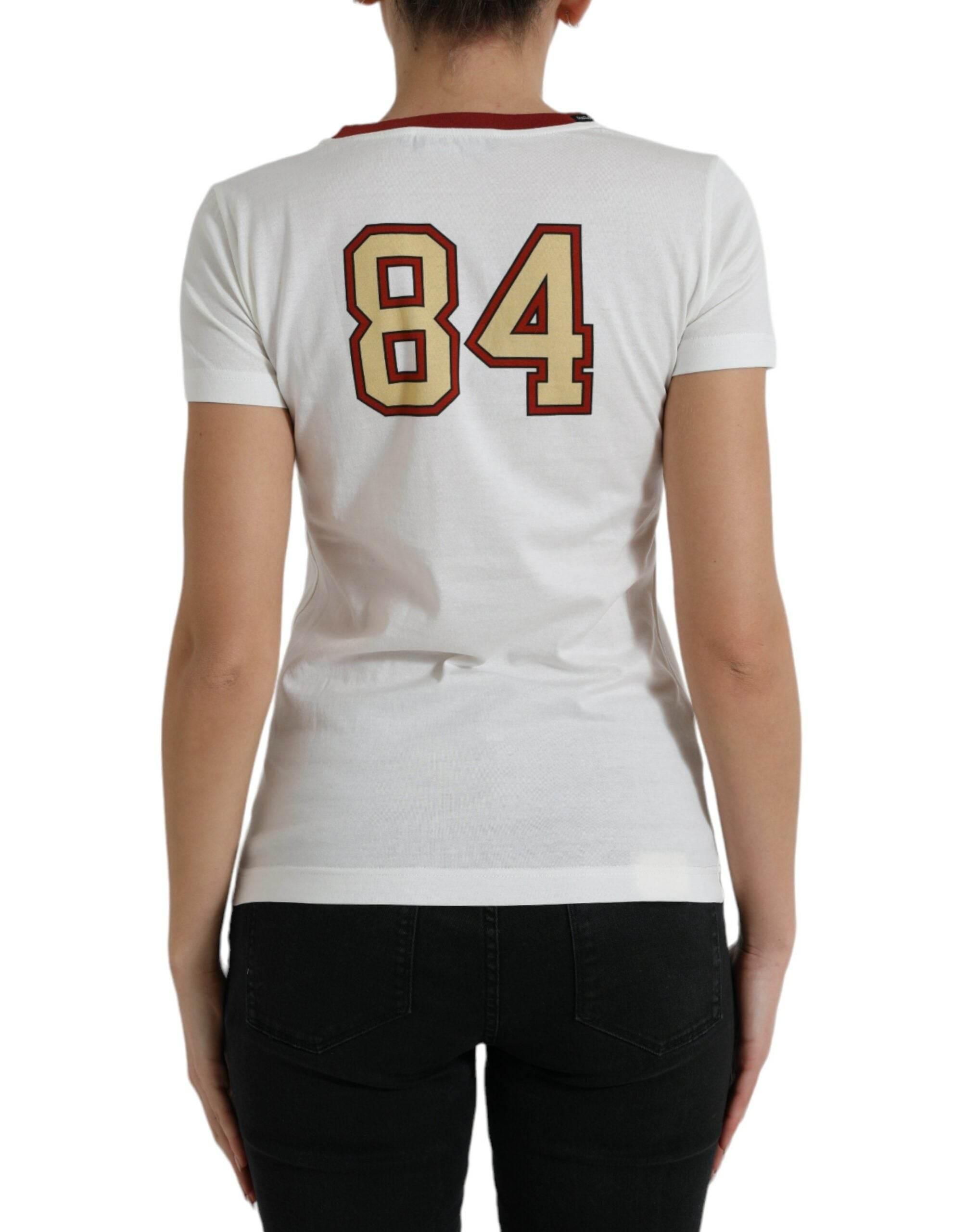 Dolce & Gabbana Elegant White Cotton Crew Neck Tee - Hilstor