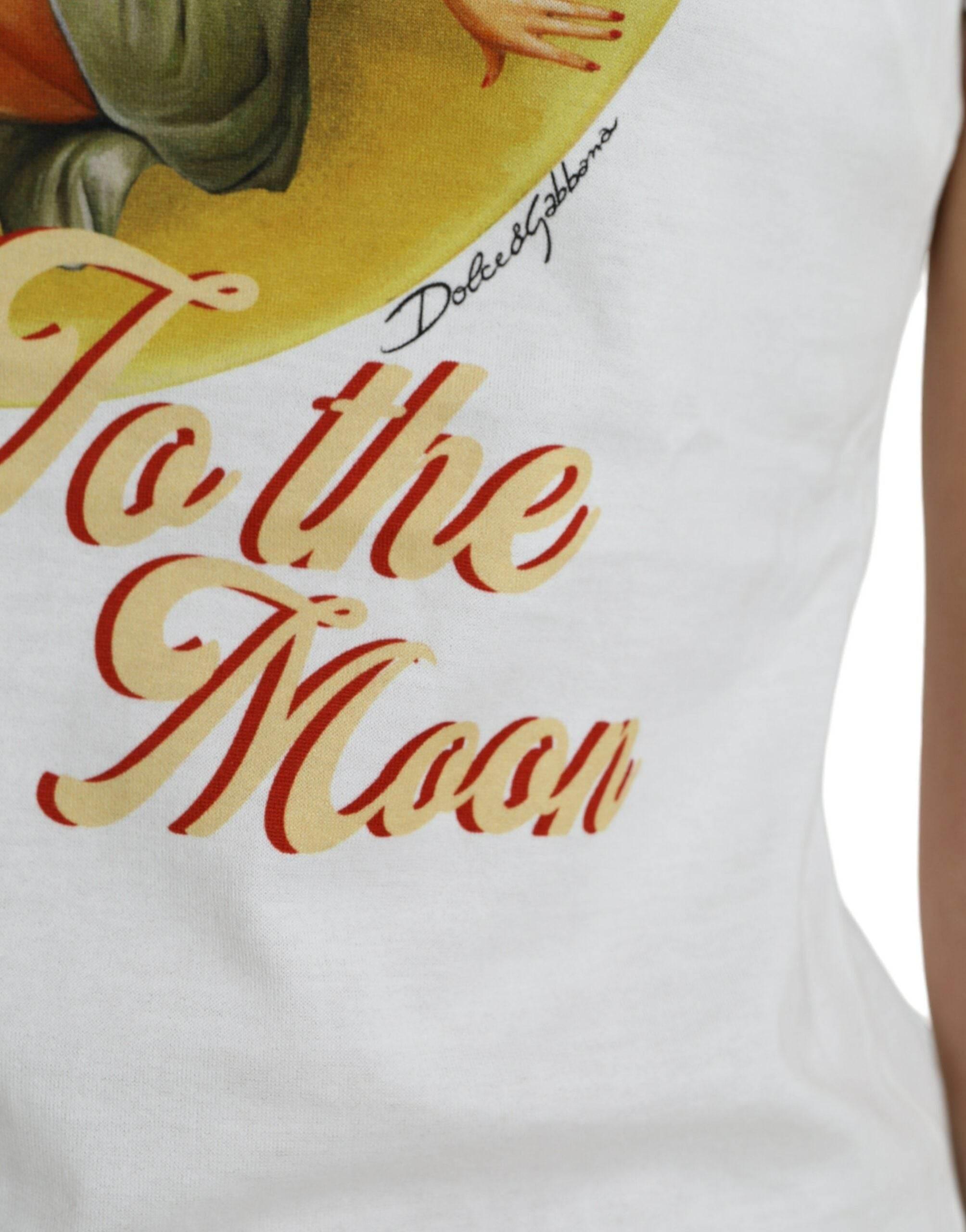 Dolce & Gabbana Elegant White Cotton Crew Neck Tee - Hilstor