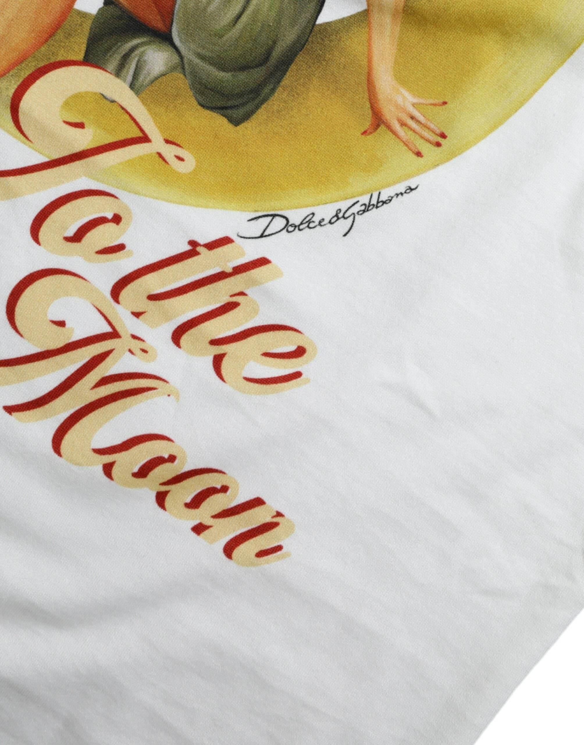 Dolce & Gabbana Elegant White Cotton Crew Neck Tee - Hilstor