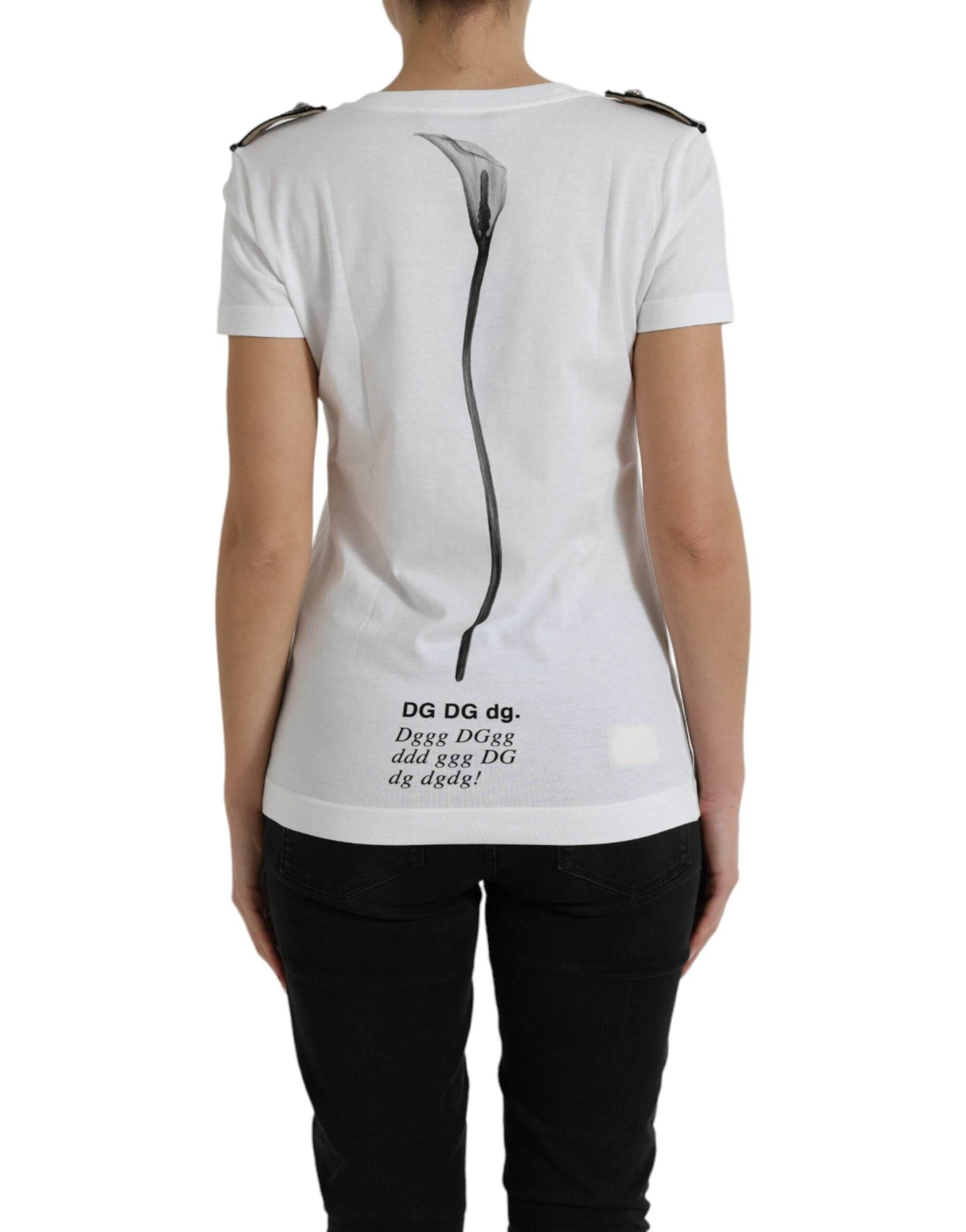 Dolce & Gabbana Elegant Monochrome Crew Neck T-Shirt - Hilstor