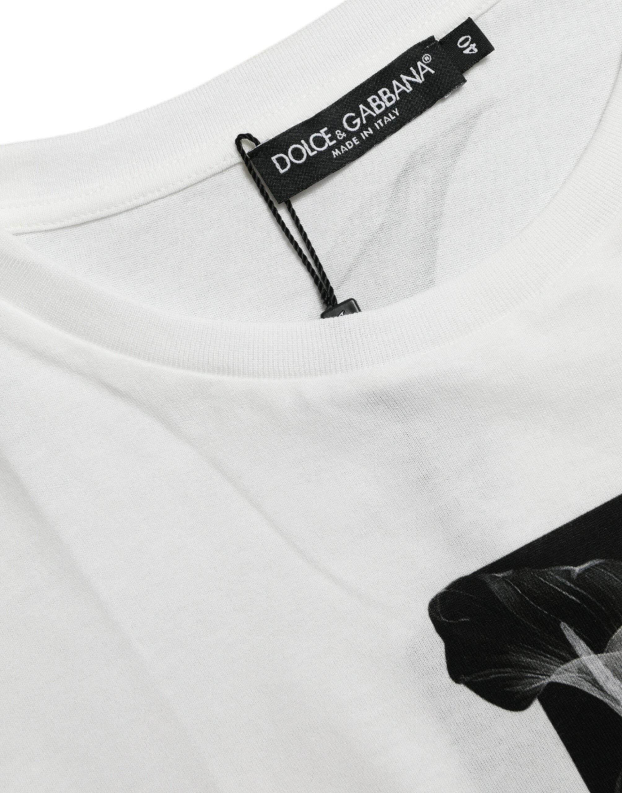 Dolce & Gabbana Elegant Monochrome Crew Neck T-Shirt - Hilstor