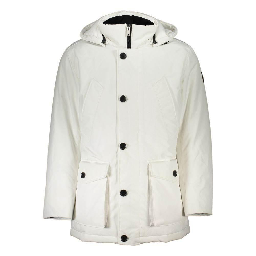 Hugo Boss White Polyamide Men Jacket - Hilstor