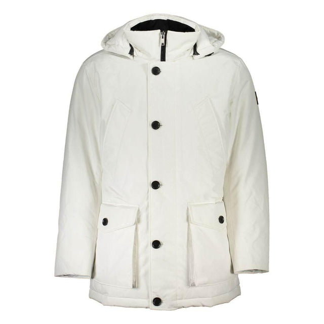 Hugo Boss White Polyamide Men Jacket - Hilstor