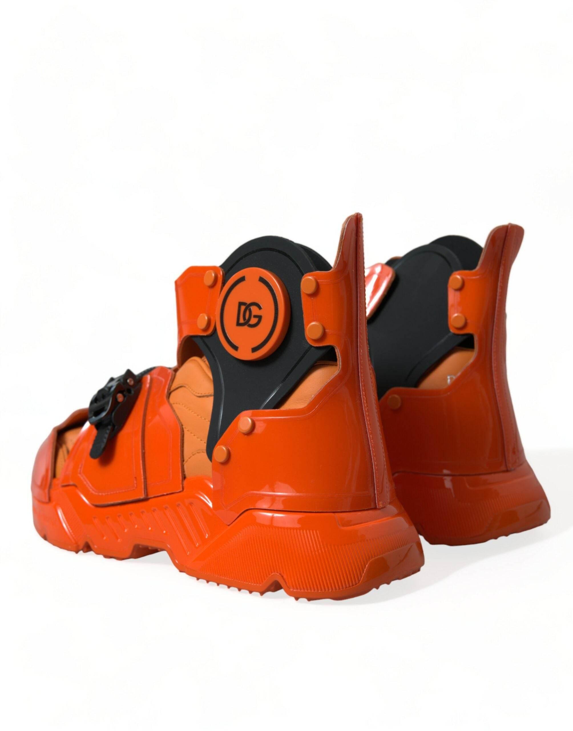 Dolce & Gabbana Orange Breezy High-Top Sneakers Charm - Hilstor