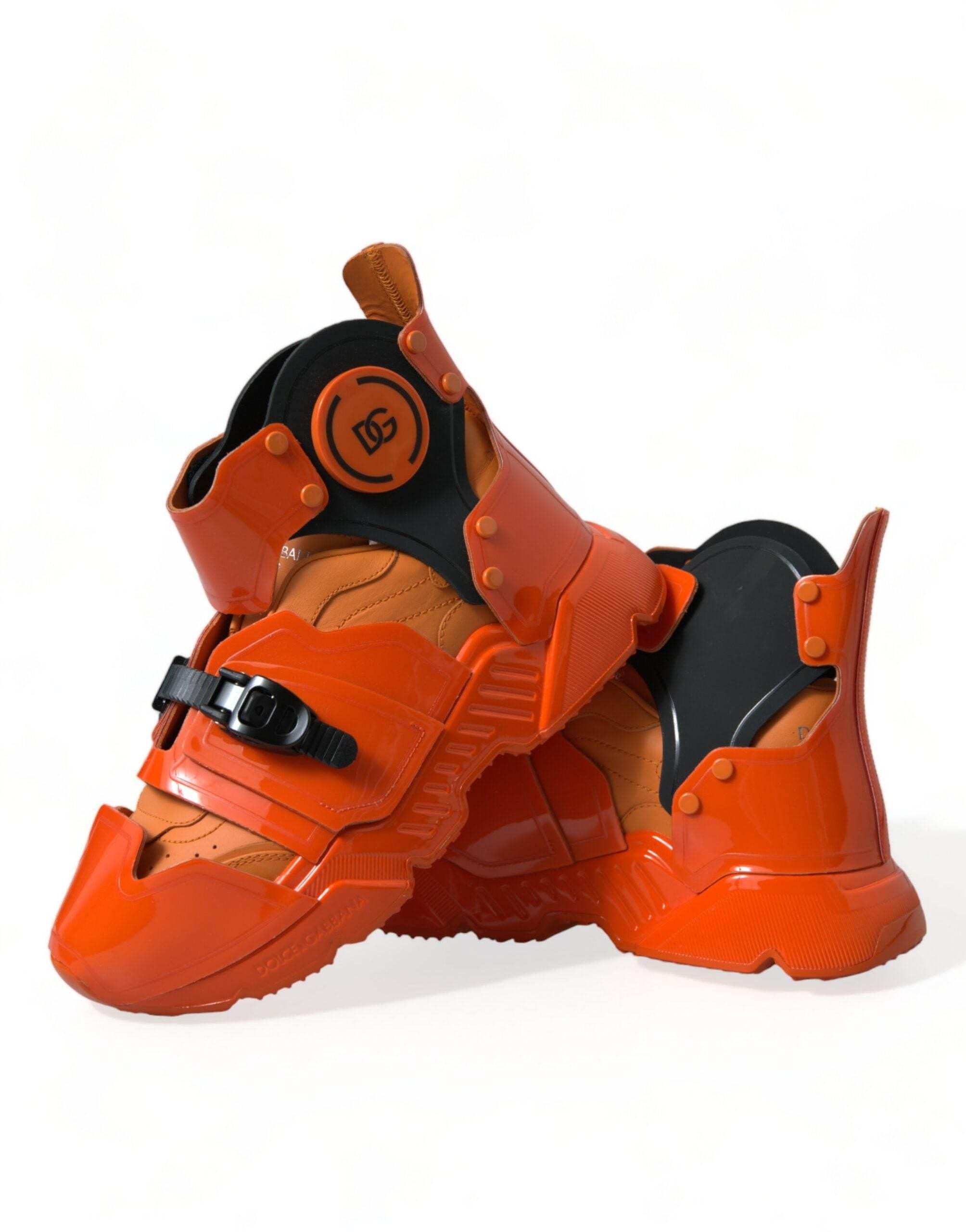 Dolce & Gabbana Orange Breezy High-Top Sneakers Charm - Hilstor