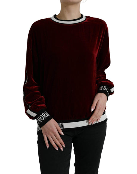 Dolce & Gabbana Elegant Burgundy Silk-Blend Sweater - Hilstor