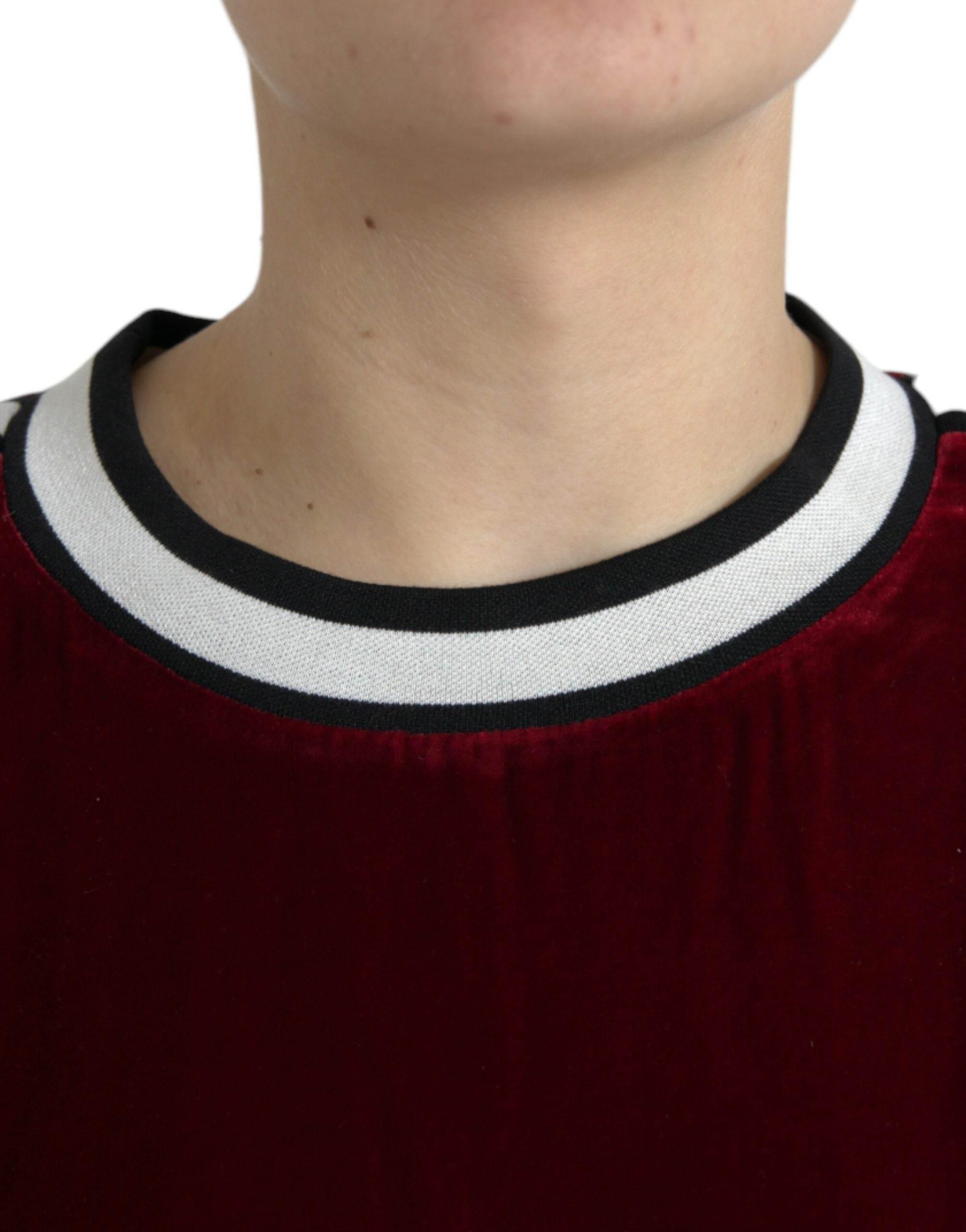 Dolce & Gabbana Elegant Burgundy Silk-Blend Sweater - Hilstor